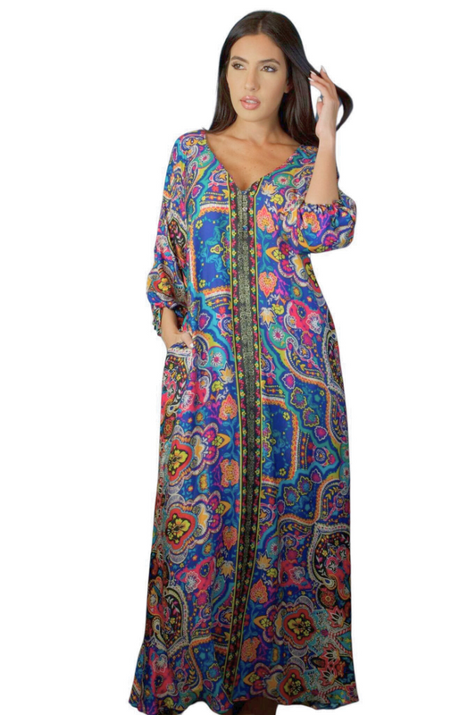 MULTI COLOR MAXI DRESS