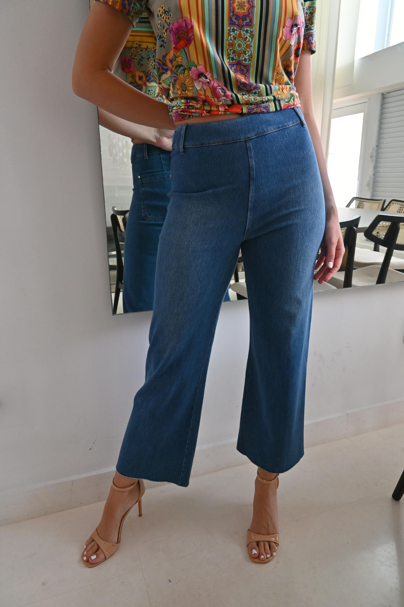 HIGH WAISTED WIDE LEG DENIM