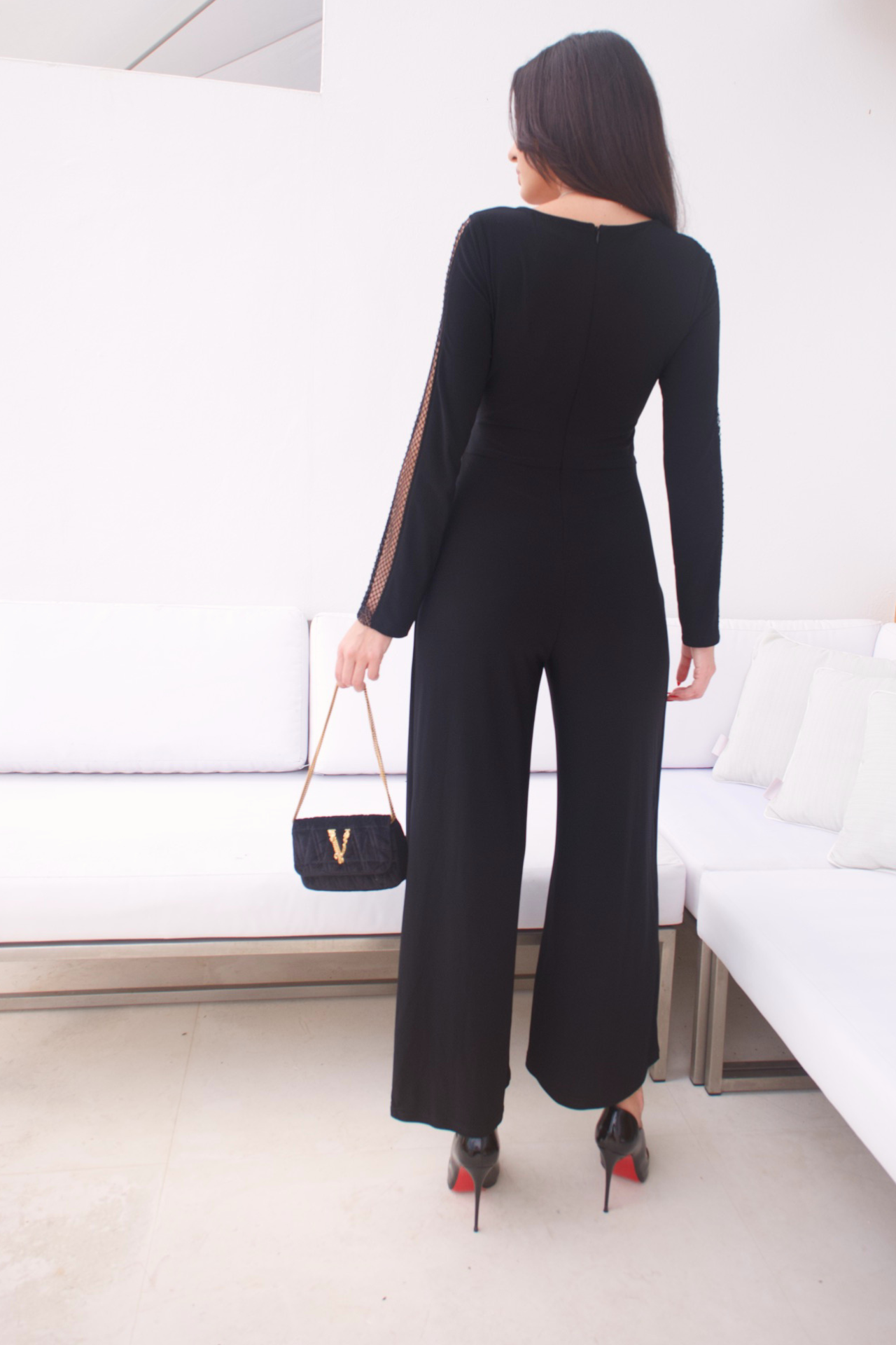 WOMEN LONG SLEEVE BLACK JUMPSUIT